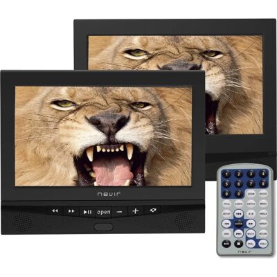 Nevir NVR-2778DVD-PDCU Leitor de DVD/Blu-Ray portátil - Tela dupla, Montagem na parede, 10.1", Preto Nevir NVR-2778DVD-PDCU Leitor de DVD/Blu-Ray portátil - Tela dupla, Montagem na parede, 10.1", Preto