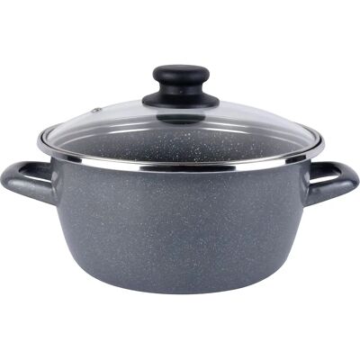 Magefesa K2 Gransasso Casserole 24cm, Acier Émaillé Magefesa K2 Gransasso Casserole 24cm, Acier Émaillé