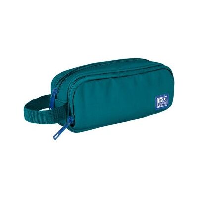 Astuccio scolastico Oxford Acqua - Poliestere riciclato, 3 scomparti, Zip, Maniglia Astuccio scolastico Oxford Acqua - Poliestere riciclato, 3 scomparti, Zip, Maniglia