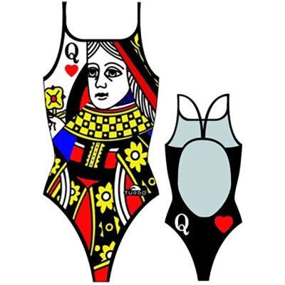 TURBO Queen Of Hearts Schwarz Badeanzug TURBO Queen Of Hearts Schwarz Badeanzug