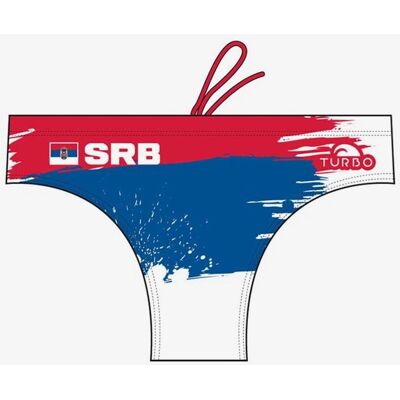 Turbo Serbien Wasserball Badeanzug Blau/Rot - S Turbo Serbien Wasserball Badeanzug Blau/Rot - S
