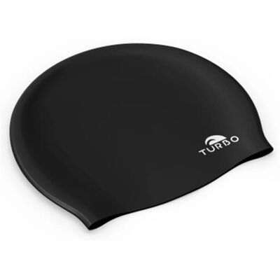 Bonnet de Natation Unisexe Turbo - Silicone, Noir - Bonnet de Natation - Publicité Bonnet de Natation Unisexe Turbo - Silicone, Noir - Bonnet de Natation - Publicité