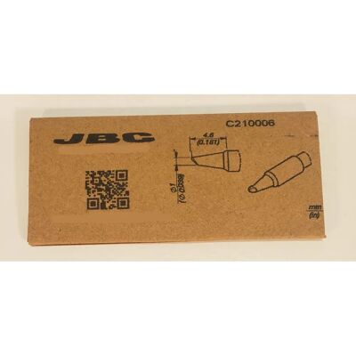 Pointe de soudure JBC C210004 - Fine, Courbée, Pour SMD et Précision Pointe de soudure JBC C210004 - Fine, Courbée, Pour SMD et Précision