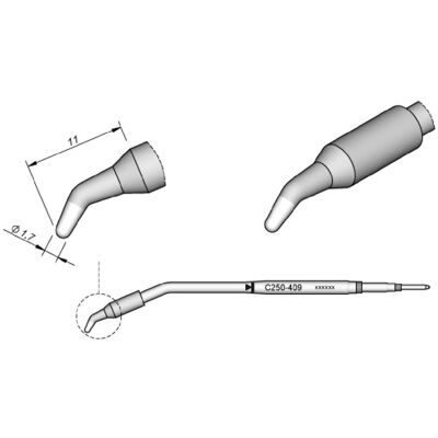 JBC Tools Soldering Tip - 1.2mm, Chisel, 10mm - Soldering Tip JBC Tools Soldering Tip - 1.2mm, Chisel, 10mm - Soldering Tip