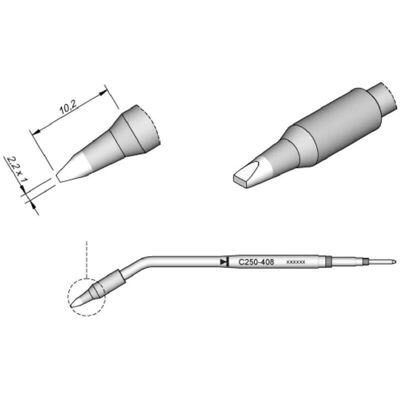 JBC Soldering Tip V-Shaped 2.2mm - Soldering Tip JBC Soldering Tip V-Shaped 2.2mm - Soldering Tip