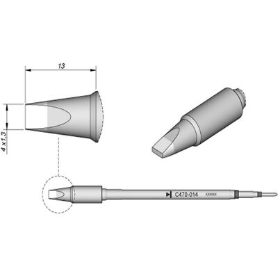 JBC Soldering Tip V-shape 4.0mm - Soldering Tip JBC Soldering Tip V-shape 4.0mm - Soldering Tip