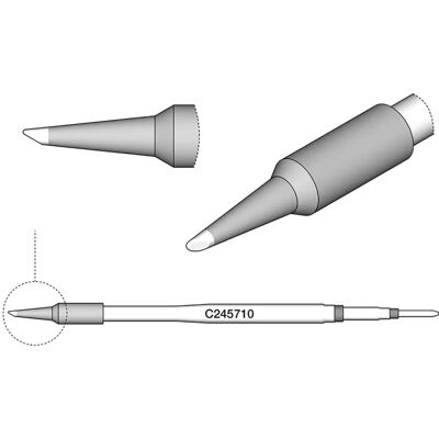 Punta di saldatura rotonda, taglio obliquo 1,2mm - Punta di saldatura JBC Punta di saldatura rotonda, taglio obliquo 1,2mm - Punta di saldatura JBC