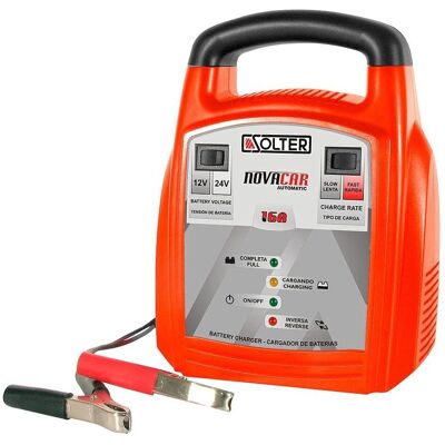 Carregador de Baterias Solter 16A para 12/24V - Automático, Compatível com Baterias de Chumbo e Gel Carregador de Baterias Solter 16A para 12/24V - Automático, Compatível com Baterias de Chumbo e Gel