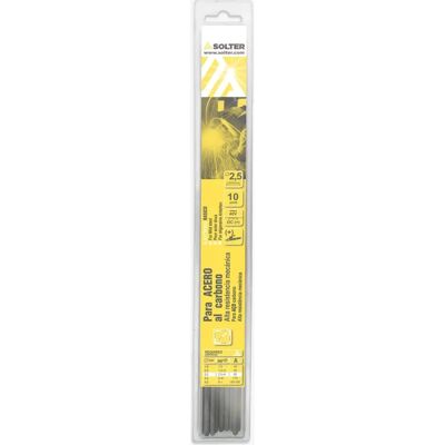 Solter 5973 - Eletrodo de aço ao carbono - 2,5x350mm - 10 unidades Solter 5973 - Eletrodo de aço ao carbono - 2,5x350mm - 10 unidades