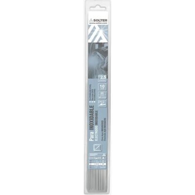 Eletrodo de Aço Inoxidável SOLTER - Diâmetro 2,5mm - 10 Unidades Eletrodo de Aço Inoxidável SOLTER - Diâmetro 2,5mm - 10 Unidades
