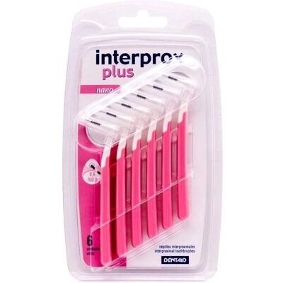 Interprox Brand Interdental Brush Nano Plus Pink 6U - Interdental Brushes Interprox Brand Interdental Brush Nano Plus Pink 6U - Interdental Brushes