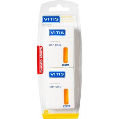 Hilo Dental Vitis con Cera - 50m, 2 Unidades - Higiene Bucal Hilo Dental Vitis con Cera - 50m, 2 Unidades - Higiene Bucal