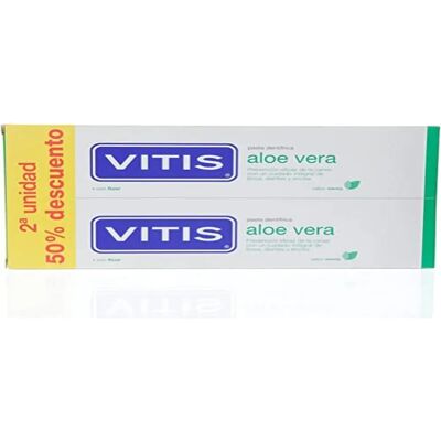 Pasta de dientes Aloe Vera Sabor Menta VITIS 2x150ml Pasta de dientes Aloe Vera Sabor Menta VITIS 2x150ml