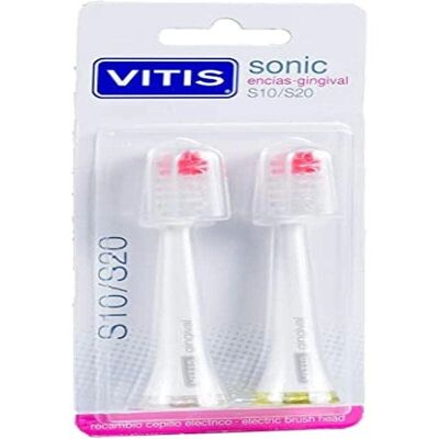 Vitis Marka Sonic S10/S20 Wymienna Główka Dziąseł 2 Sztuki - Szczoteczka Elektryczna Vitis Marka Sonic S10/S20 Wymienna Główka Dziąseł 2 Sztuki - Szczoteczka Elektryczna