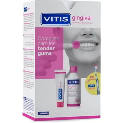 Vitis - Gingival - Menthe - Dentifrice 100ml - Coffret soin bucco-dentaire - Publicité Vitis - Gingival - Menthe - Dentifrice 100ml - Coffret soin bucco-dentaire - Publicité