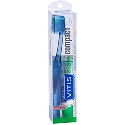 Vitis Kompakt Weicher Zahnbürste + 15ml Kariesprophylaxe Zahnpasta - Zahnbürstenset Vitis Kompakt Weicher Zahnbürste + 15ml Kariesprophylaxe Zahnpasta - Zahnbürstenset