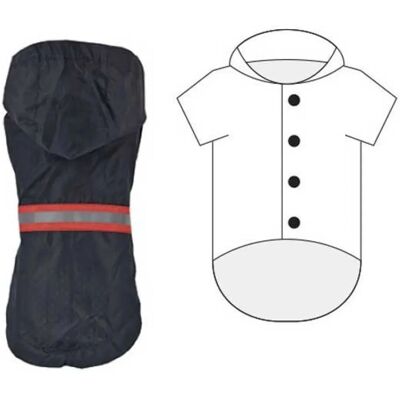 Imperméable réfléchissant Nayeco bleu marine pour chiens - 80cm - Publicité Imperméable réfléchissant Nayeco bleu marine pour chiens - 80cm - Publicité