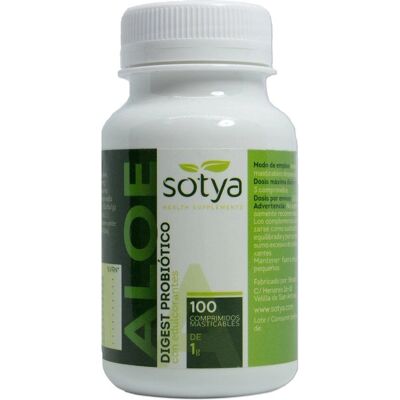 Sotya Aloe Digest Probiótico 100 Comprimidos Mastigáveis - Probióticos em Comprimidos Sotya Aloe Digest Probiótico 100 Comprimidos Mastigáveis - Probióticos em Comprimidos