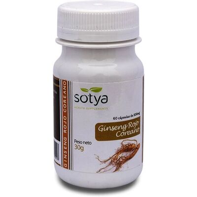 Ginseng Vermelho Coreano Sotya 60 cápsulas - Suplemento Alimentar Ginseng Vermelho Coreano Sotya 60 cápsulas - Suplemento Alimentar