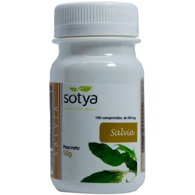 Sotya Sálvia 100 Comprimidos - Suplemento Alimentar Sotya Sálvia 100 Comprimidos - Suplemento Alimentar