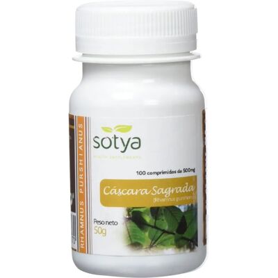 Sotya Cascara Sagrada 100 Comprimidos - Suplemento Alimentar Sotya Cascara Sagrada 100 Comprimidos - Suplemento Alimentar