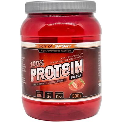 Pó de Proteína Sotya - Morango - 90% Proteínas - 500g Pó de Proteína Sotya - Morango - 90% Proteínas - 500g