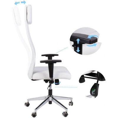 Silla de oficina Airflow ADEC Blanco Lumbar Regulable 120-128cm - Muebles de oficina Silla de oficina Airflow ADEC Blanco Lumbar Regulable 120-128cm - Muebles de oficina