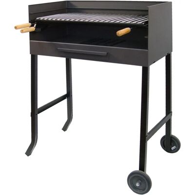 Barbacoa de Acero Inoxidable con Ruedas Imex El Zorro - 72x40x101cm Barbacoa de Acero Inoxidable con Ruedas Imex El Zorro - 72x40x101cm