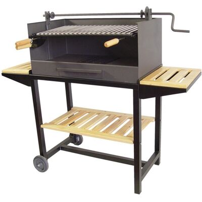 Parrilla de acero inoxidable Imex El Zorro con bandejas de madera - Barbacoa Parrilla de acero inoxidable Imex El Zorro con bandejas de madera - Barbacoa