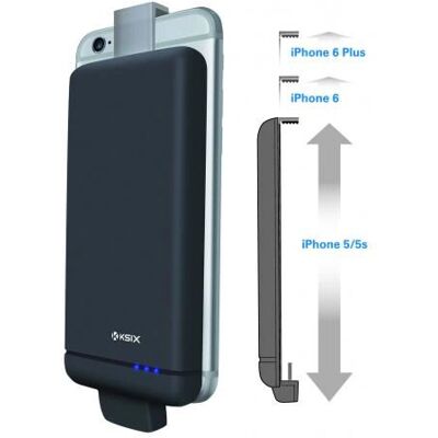 Ksix PowerCase+ 3000 mAh Fekete - Power Bank Ksix PowerCase+ 3000 mAh Fekete - Power Bank