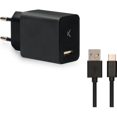 Carregador Rápido Preto Universal Ksix BXCDC04 - Dispositivo Móvel Carregador Rápido Preto Universal Ksix BXCDC04 - Dispositivo Móvel