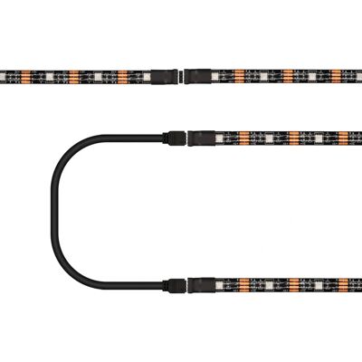 Tiras LED RGB KSIX - 16 Colores, 4 Modos, 53cm Tiras LED RGB KSIX - 16 Colores, 4 Modos, 53cm