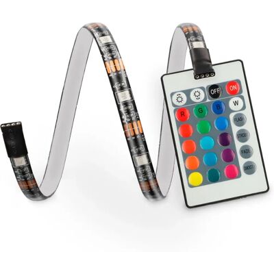Strisce LED RGB KSIX - 16 Colori, 4 Modalità, 53cm Strisce LED RGB KSIX - 16 Colori, 4 Modalità, 53cm