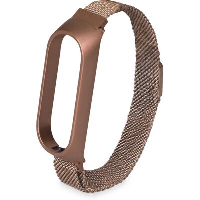 Contact Bracelet en acier inoxydable doré pour Xiaomi Mi Band 5/6 - Publicité Contact Bracelet en acier inoxydable doré pour Xiaomi Mi Band 5/6 - Publicité