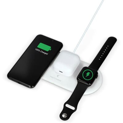 Chargeur sans fil KSIX - Charge rapide 15W pour Apple - Publicité Chargeur sans fil KSIX - Charge rapide 15W pour Apple - Publicité