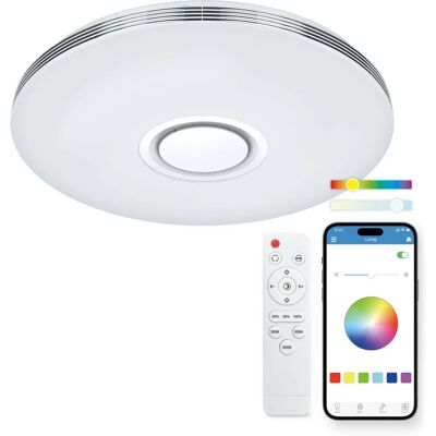 Ksix BXPLAFLED06 Luz de Techo Inteligente Bluetooth 90W - Luz de Techo Ksix BXPLAFLED06 Luz de Techo Inteligente Bluetooth 90W - Luz de Techo