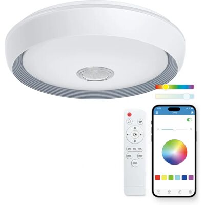 Ksix BXPLAFLED07 Smart Ceiling Light - RGB+CCT, Bluetooth Ksix BXPLAFLED07 Smart Ceiling Light - RGB+CCT, Bluetooth