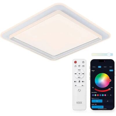 Lámpara de Techo LED Cuadrada Ksix Celeste - Luz de Techo Lámpara de Techo LED Cuadrada Ksix Celeste - Luz de Techo