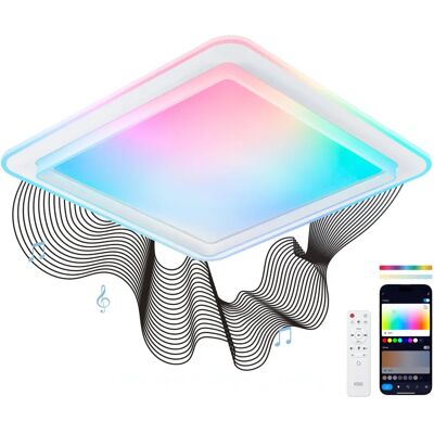 Lámpara de Techo LED Cuadrada Ksix Celeste - Luz de Techo Lámpara de Techo LED Cuadrada Ksix Celeste - Luz de Techo
