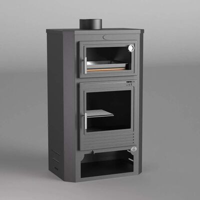 Estufa de Leña FM M-104 - Puerta en Fundición - 11kW - Chimenea Estufa de Leña FM M-104 - Puerta en Fundición - 11kW - Chimenea