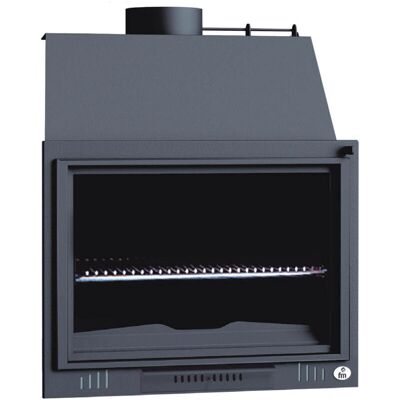 FM CALEFACCION - Caminetto per Barbecue - 80 cm, Nero, Regolazione Aria Primaria FM CALEFACCION - Caminetto per Barbecue - 80 cm, Nero, Regolazione Aria Primaria