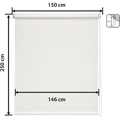 Easydeco - Estor Enrollable Screen - Blanco - 150x250 cm - Tissu occultant - Publicité Easydeco - Estor Enrollable Screen - Blanco - 150x250 cm - Tissu occultant - Publicité