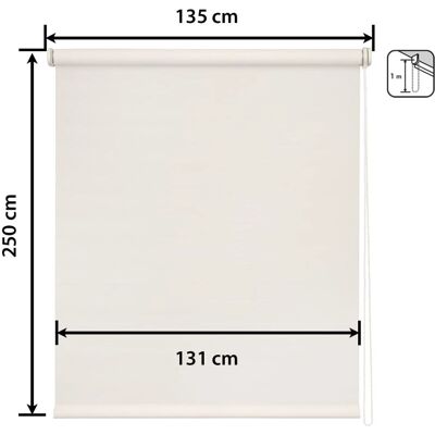 Easydeco - Modèle 135x250cm - Beige - Store enrouleur motorisé - Publicité Easydeco - Modèle 135x250cm - Beige - Store enrouleur motorisé - Publicité