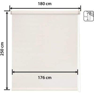 Easydeco - Volet enroulable beige 180x250cm tissu technique premium - Type de produit - Publicité Easydeco - Volet enroulable beige 180x250cm tissu technique premium - Type de produit - Publicité