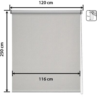Easydeco - Screen Premium - Gris - Roller Blind - Publicité Easydeco - Screen Premium - Gris - Roller Blind - Publicité