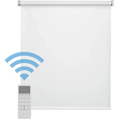 Easydeco - Estor Enrollable Blackout con Motor a Batería - Blanco - Publicité Easydeco - Estor Enrollable Blackout con Motor a Batería - Blanco - Publicité