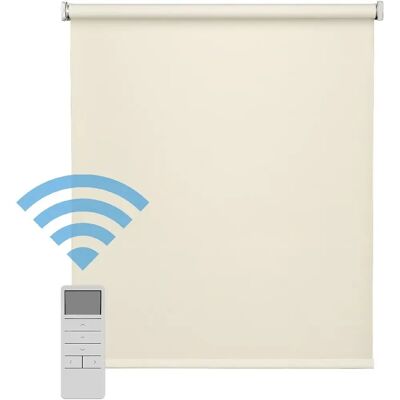 Easydeco - Estor Enrollable Blackout con Motor a Batería - Beige - Publicité Easydeco - Estor Enrollable Blackout con Motor a Batería - Beige - Publicité