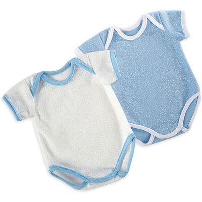 Conjunto de 2 corpos para bonecas Arias - Azul e Branco Conjunto de 2 corpos para bonecas Arias - Azul e Branco