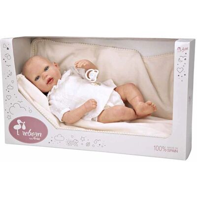 Arias Delia 45cm Reborn Puppe - Baby mit Decke und Realistischem Haar Arias Delia 45cm Reborn Puppe - Baby mit Decke und Realistischem Haar