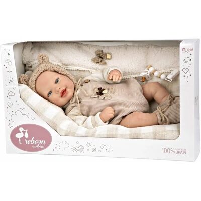 Muñeca Reborn Arias Ruben 45 cm con Cojín Muñeca Reborn Arias Ruben 45 cm con Cojín